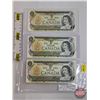 Image 1 : Canada $1 Bills 1973 (3 *Replacement Notes) :  - Lawson/Bouey # *MZ7612026 - Lawson/Bouey # *NP65078