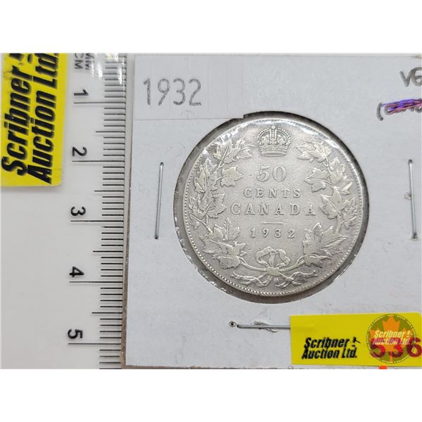 Canada Fifty Cent 1932 (SEE PICS!)  (Listing & Descriptions are a GUIDE ONLY and are subject to chan