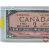 Image 2 : Canada $2 Bill 1954 *Replacement : Beattie/Rasminsky # *BB1644157 (See Pics for Varieties, Condition