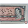 Image 3 : Canada $2 Bill 1954 *Replacement : Beattie/Rasminsky # *BB1644157 (See Pics for Varieties, Condition