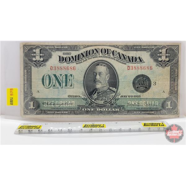 Dominion of Canada 1923 $1 Bill "Horse Blanket" : Campbell/Sellar #D3888686 (See Pics for Varieties,