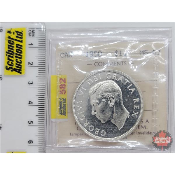 Canada Dollar 1950 (ICCS Cert: MS-62) (SEE PICS!)  (Listing & Descriptions are a GUIDE ONLY and are 