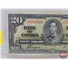 Image 2 : Bank of Canada $20 Bill 1937 : Coyne/Towers #JE7932935 (See Pics for Varieties, Conditions, Serial N
