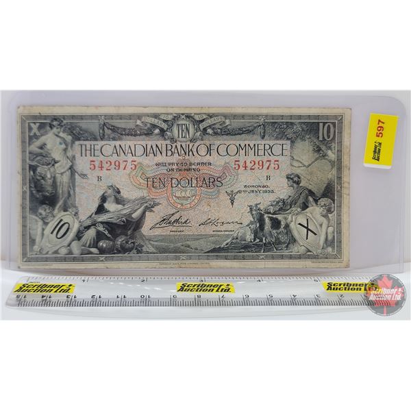 The Canadian Bank of Commerce $10 Bill 1935 : Aird/Logan #542975 "B" (See Pics for Varieties, Condit