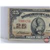 Image 2 : Dominion of Canada Twenty Five Cent "Shinplaster" 1923 : McCavours/Saunders #590974 (See Pics for Va
