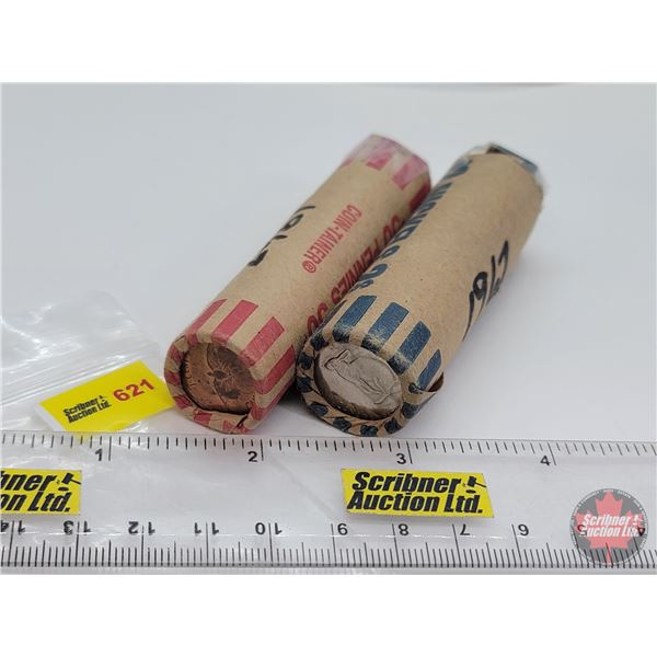 Canada One Cent & Five Cent ROLLS 1867-1967 Centennial  (NOTE: Rolls not opened by the Auction Compa