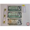 Image 1 : Canada $1 Bills (3): - 1954 : Beattie/Coyne #DN0717715 - 1967 : Beattie/Rasminsky # 1867 1967 - 1973