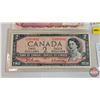 Image 2 : Canada $2 Bills (3): - 1954 : Beattie/Rasminsky #FR3985682 - 1974 : Lawson/Bouey #UM3076047 - 1986 :