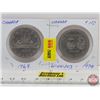 Image 1 : Canada Dollars (2) : 1969; 1974 (SEE PICS!)  (Listing & Descriptions are a GUIDE ONLY and are subjec