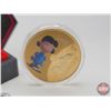 Image 2 : "LUCY" 70 Years of Peanuts / Snoopy : Clad Gold Coin (SEE PICS!)  (Listing & Descriptions are a GUID
