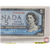Image 3 : Canada $5 Bill 1954 : Beattie/Rasminsky #ZS5187590 (See Pics for Varieties, Conditions, Serial Numbe