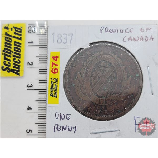 Province du bas Canada Deux Sou 1837 One Penny (SEE PICS!)  (Listing & Descriptions are a GUIDE ONLY