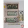 Image 1 : Canada One Dollar Bills (4): - 1937 Coyne/Towers #ZM9285667 - 1954 Lawson/Bouey #AI7426745 - 1967 Be