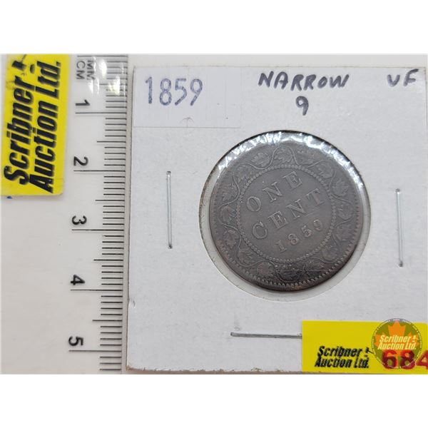 Canada Large Cent 1859 (SEE PICS!)  (Listing & Descriptions are a GUIDE ONLY and are subject to chan