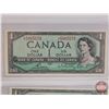 Image 2 : Canada $1 Bills 1954 (3 Consecutive) : Bouey/Rasminsky #LF5965579-580-581 (See Pics for Varieties, C