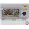 Image 1 : Collector Combo (2) : - 1900 Dominion of Canada Twenty Five Cent "Shinplaster" : Boville - 1900 Larg
