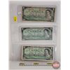 Image 1 : Canada $1 Bills 1967 (3): (Including One Replacement)  - Beattie/Rasminsky # *BM1414556 - Beattie/Ra