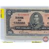 Image 2 : Bank of Canada $2 Bill 1937 : Gordon/Towers #HB1529875 (See Pics for Varieties, Conditions, Serial N