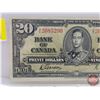 Image 2 : Bank of Canada $20 Bill 1937 : Gordon/Towers #DE2085290 (See Pics for Varieties, Conditions, Serial 