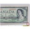 Image 2 : Canada $1 Bill 1954DF "Devils Face" : Coyne/Towers #CA0428575 (See Pics for Varieties, Conditions, S
