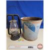Image 1 : North Star Oil Pail & SMP Barn Lantern  (Lantern Measures : 18-1/2"H)