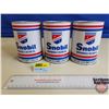 Image 1 : Snobil Oil Cans (3) (All Full)  (Measures 5-1/2"H x 4"Dia)