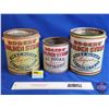 Image 1 : Rogers' Golden Syrup Tins (3) : Smoke on all 3 (Largest Measures : 7-1/2"H)