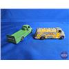 Image 3 : Londontoy Diecast Trucks (2): Canada Dry (Green Working) & Shell (Yellow Not Working) (Both Measure