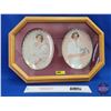 Image 1 : Glass Framed Collector Plates : Lady Diana (Measures : 14-1/2"H x 21"W)
