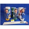 Image 2 : Valvoline NASCAR Driver Bobble Heads (3) w/ Cardboard Cans (All Cans Measure : 8"H x 3-1/2"Dia)