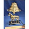 Image 1 : Horse Lamp : Chrome & Aluminum (Measures 13"H)