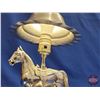 Image 2 : Horse Lamp : Chrome & Aluminum (Measures 13"H)