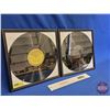 Image 1 : Framed Record Albums (2) : Johnny Cash & Elvis (Both Measure : 12-3/4"H x 12-3/4"W)