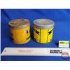 Image 2 : Tobacco Tins (2) : Black Cat & Alouette (Both Measure : 4-1/4"H x 4-1/4"Dia)