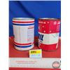 Image 2 : Snobil Oil Cans (2) (Full) (Both Measure : 5-1/2"H x 4"Dia)