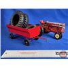 Image 2 : Diecast Toy Tractor & Wagon : IH c/w Variety of Tires (Scale 1:16 ERTL)