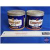 Image 3 : Tobacco Tins (2) : Comfort (Both Measures : 4-1/4"H x 4-1/4"Dia)
