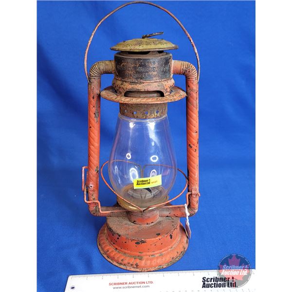 Barn Lantern : Banner Cold Blast (Made For Merrick Anderson & Co.) c.1902 (Measures : 15"H)