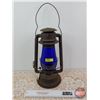 Image 1 : Barn Lantern : E.T. Wright & Co. Pat. 1905 (Blue Globe)  (Measures : 14"H)