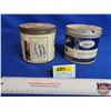 Image 2 : Tobacco Tins (2) : ZIG-ZAG (Both Measures : 4-1/4"H x 4-1/2"Dia)