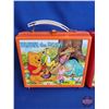Image 8 : Vintage Disney Lunch Boxes (2) : Winnie The Pooh & Mickey Mouse Club (Plastic) (Both Measures : 8"H 