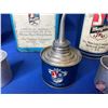 Image 2 : Maytag Oil Tin Collector Group (6)  (Tallest Measures : 8"H)
