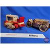Image 2 : Tin Toy Crawlers (2) :  - Wind Up - Battery Operated (Not Working) (Both missing rubber tracks)