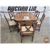 Image 1 : Dining Room Table & (6) Chairs : w/Leaf (Table Measures : 30"H x 44"W x 60-96"L)