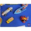 Image 2 : Tin Toy Combo :  - Fire Chief Car - Race Car - Boat - Airplane Carousel - ETC!