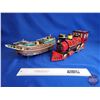 Image 1 : Tin Toys (2) : Modern Toys Japan ; Locomotive & Ship (Ship Missing Mast) (Battery Operated) (Not Tes