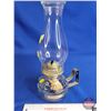 Image 1 : Coal Oil Lamp w/ Wall Bracket  (Total Height w/ Chimney Measures : 12-1/2"H)