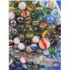 Image 2 : Glass Canister w/ Marbles (Canister Measures : 9"H)