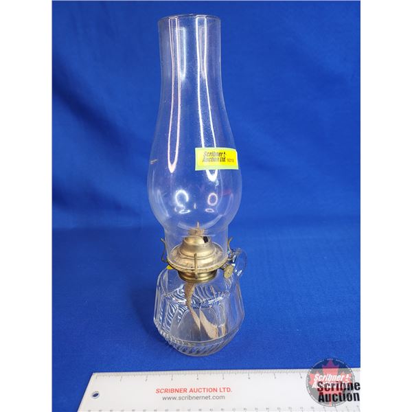 Coal Oil Finger Lamp (Total Height w/Chimney : 12-1/2"H) (SEE PICS!)