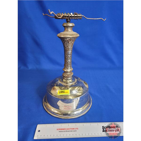 Nickel Plated Gas Lamp (Missing Pieces) (Measures : 14"H)